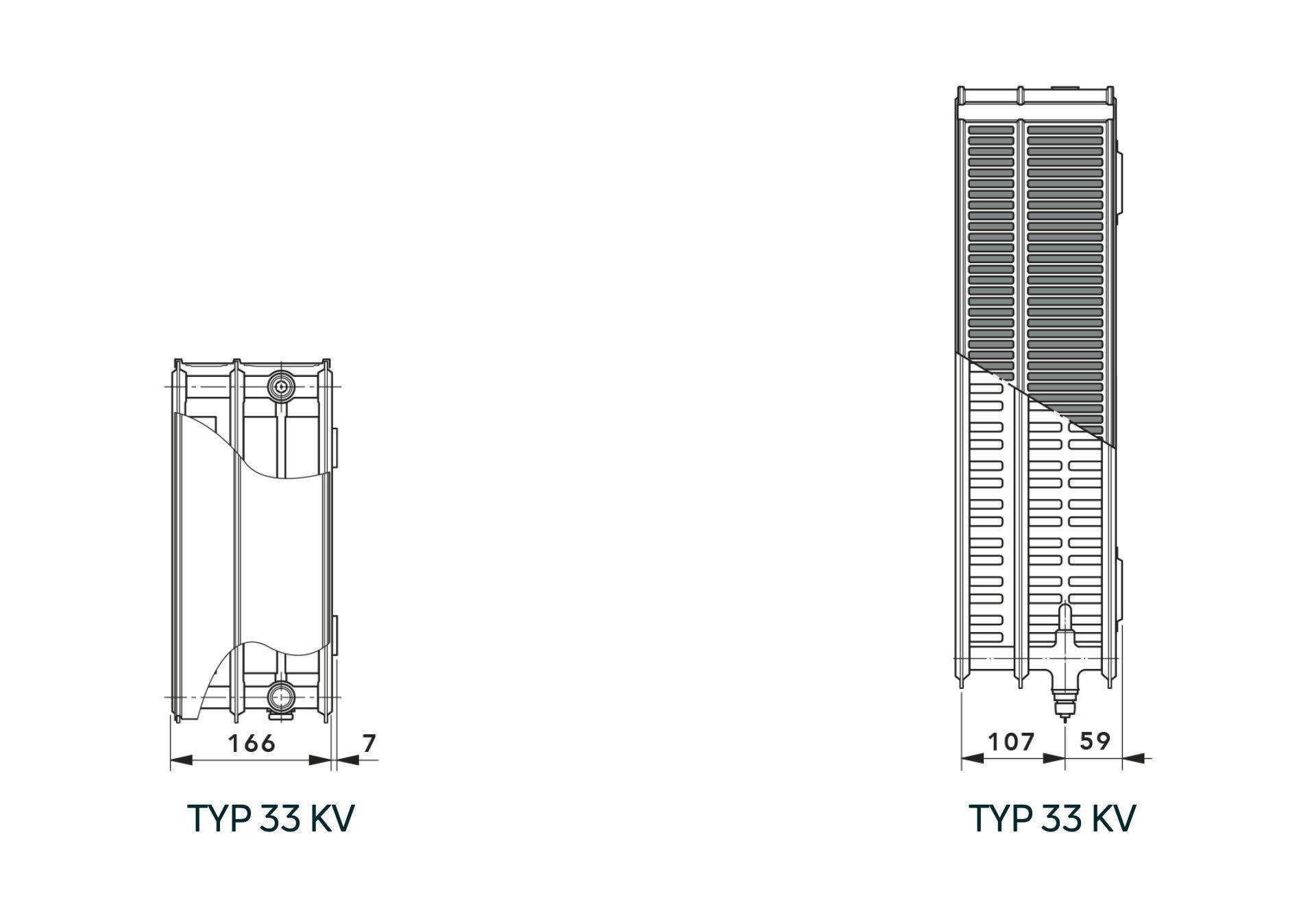 72x90cm Grzejniki PURMO typ 33KV podłączenie dolne lewe i prawe -białe