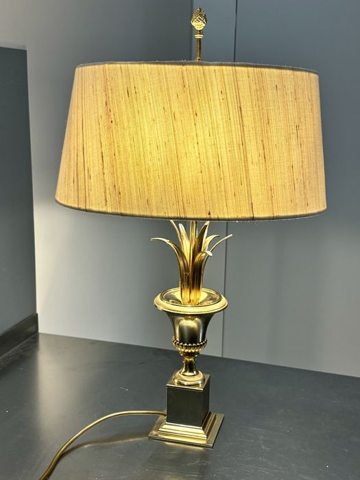 Ekskluzywna Złota Lampa Pineapple Palm by Sa Boulanger Belgia 1970te