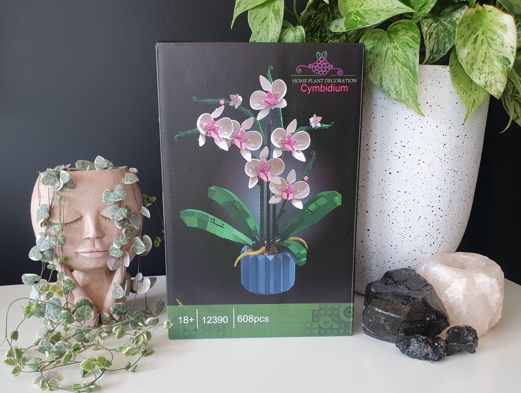 Klocki Botanicals kwiaty orchidea storczyk w doniczce prezent dekoracj