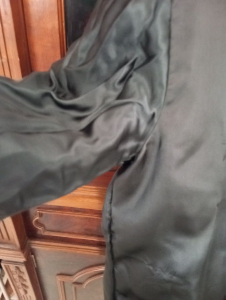Casaco de pele preto