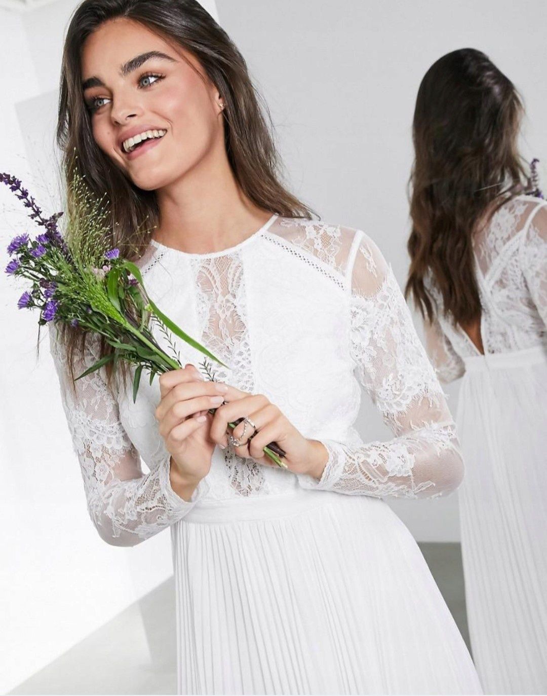 ASOS sukienka ślubna, ślub cywilny rozmiar S koronka bridal