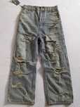 Джинсы широкие рваные balenciaga destroyed ripped baggy jeans