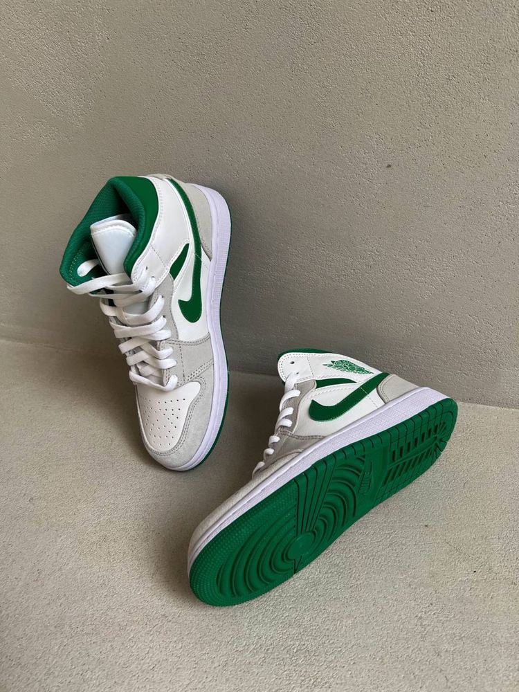 Buty Nike Air Jordan 1 Mid White Pine Green Smoke Grey 36-42 trampki