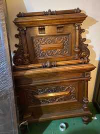 Łóżko drewniane pojedyncze zabytek 18/19 wiek.