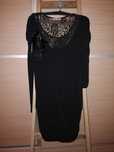 Vestido preto com renda