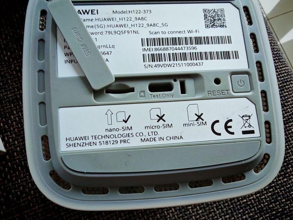Router 5G Huawei H122 CPE PRO 2 na kartę SIM wifi 6 bardzo szybki rout