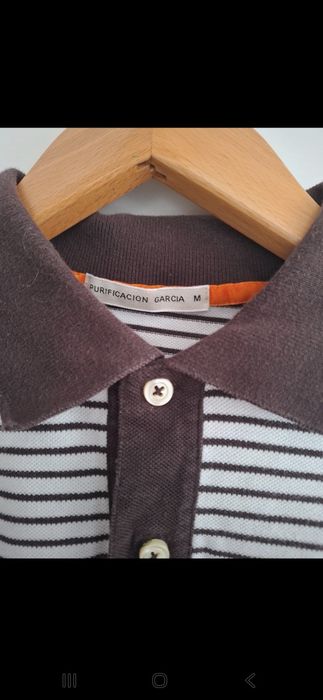 Polo riscas Castanho e Branco Purificacion Garcia - Homem (M)