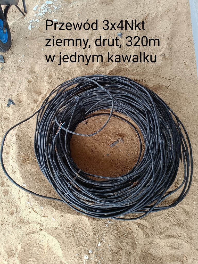 Przewód NKT 3X4 0.6/1kv 320m. 6.25 zł za 1m.