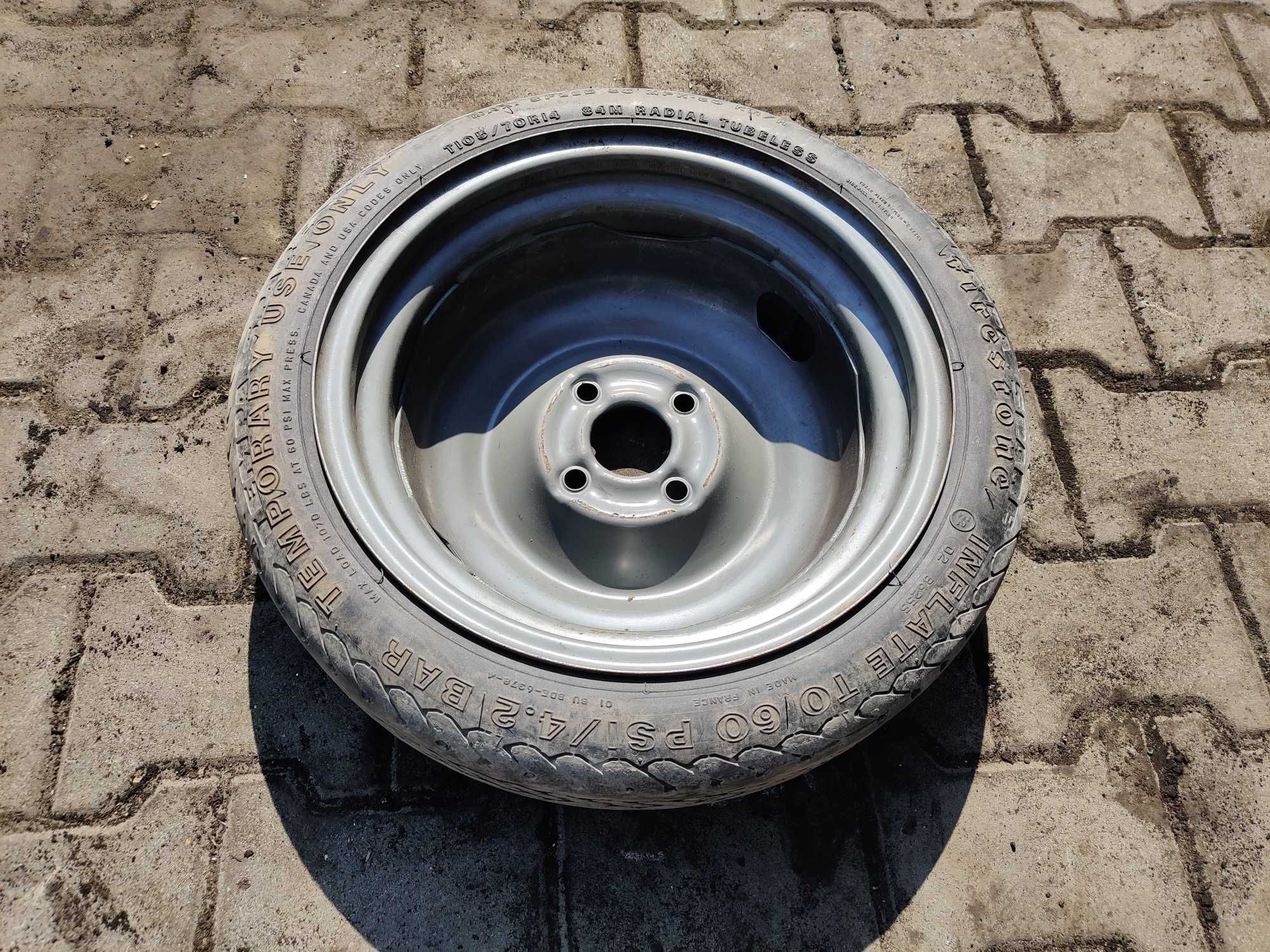 Koło Dojazdowe Zapasowe Audi VW Skoda Seat 105/70R14 4x100