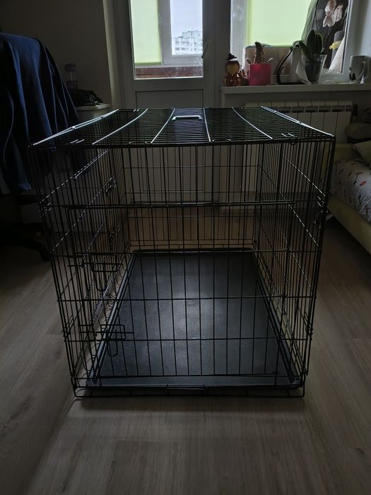 Металева клітка переноска для собак AML  (108x70x77)  XL