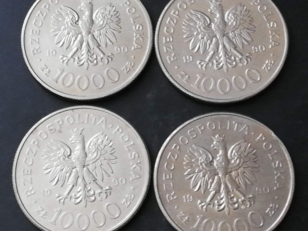 Monety solidarność 10 000 złotych 1990 zestaw PRL moneta kolecja