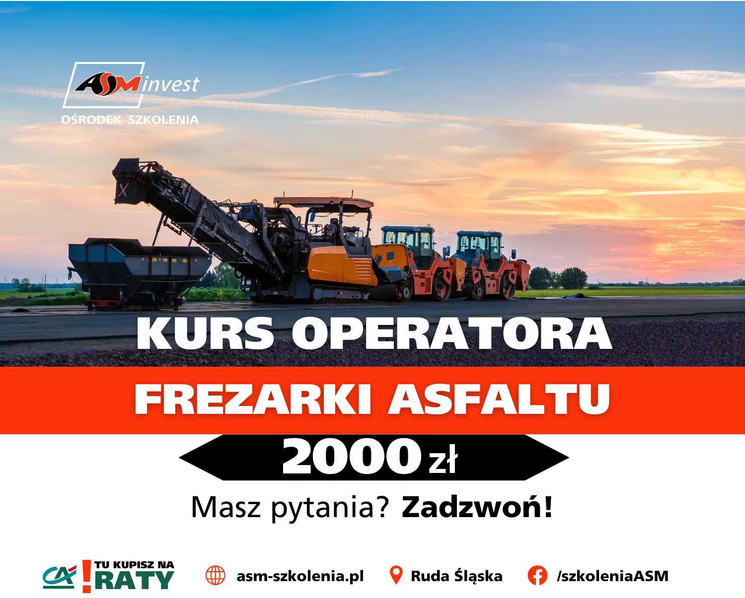 30.06.25 - Kurs Operator Frezarki Frezarka samojezdna do dróg