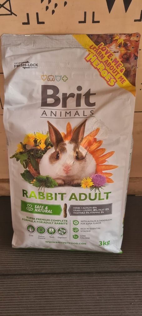 Brit Animals Rabbit adult 3 kg karma dla królika
