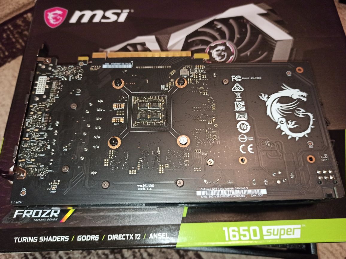 Відеокарта MSI GeForce GTX1650 SUPER 4096Mb GAMING X