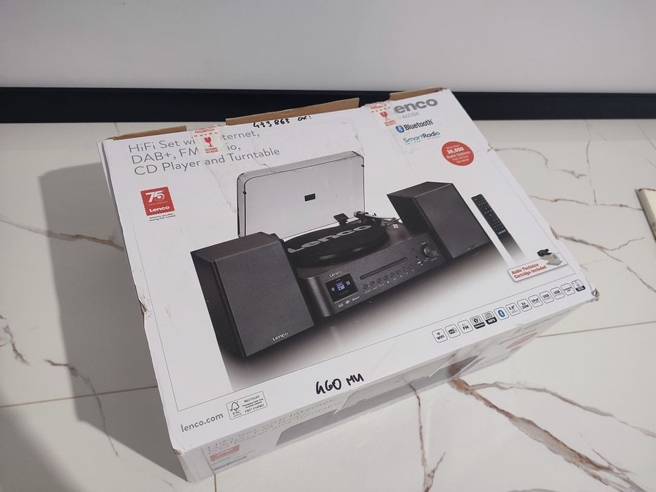 Nowa wieża z gramofonem LENCO MC-460BK Czarna, Odtwarzacz CD/-R/-RW, W