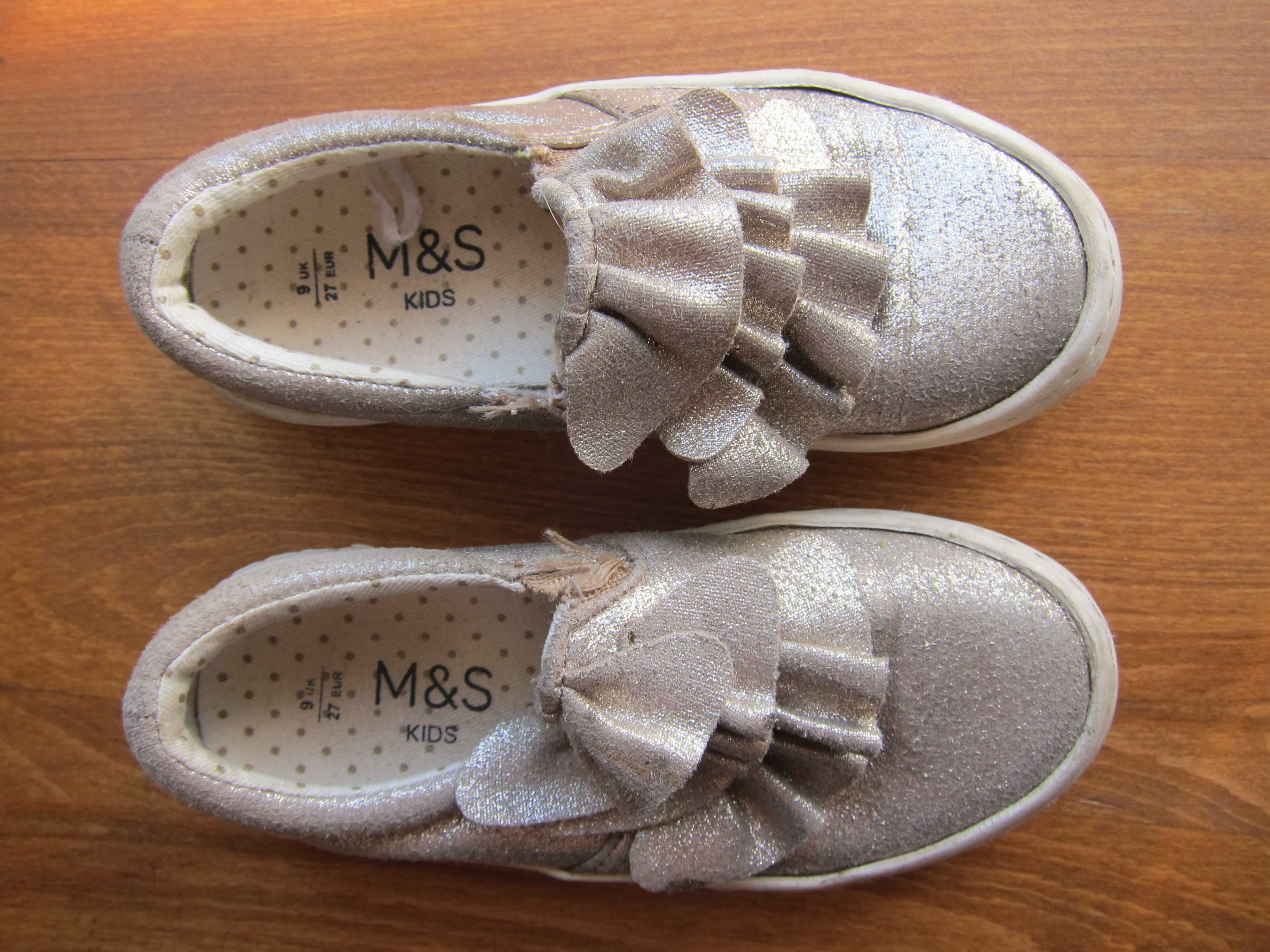 Детские кроссовки кеды Marks & Spencer, размер 27 EU