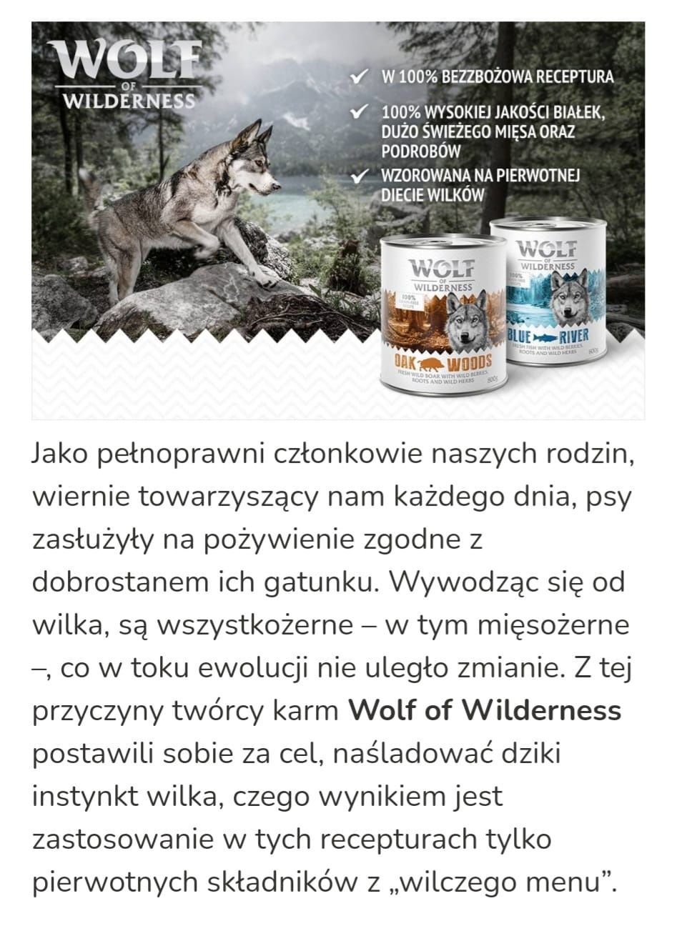 12x800g Wolf Blue River ryba dla Psa bez ZBÓŻ wysokiej jakości mięsna