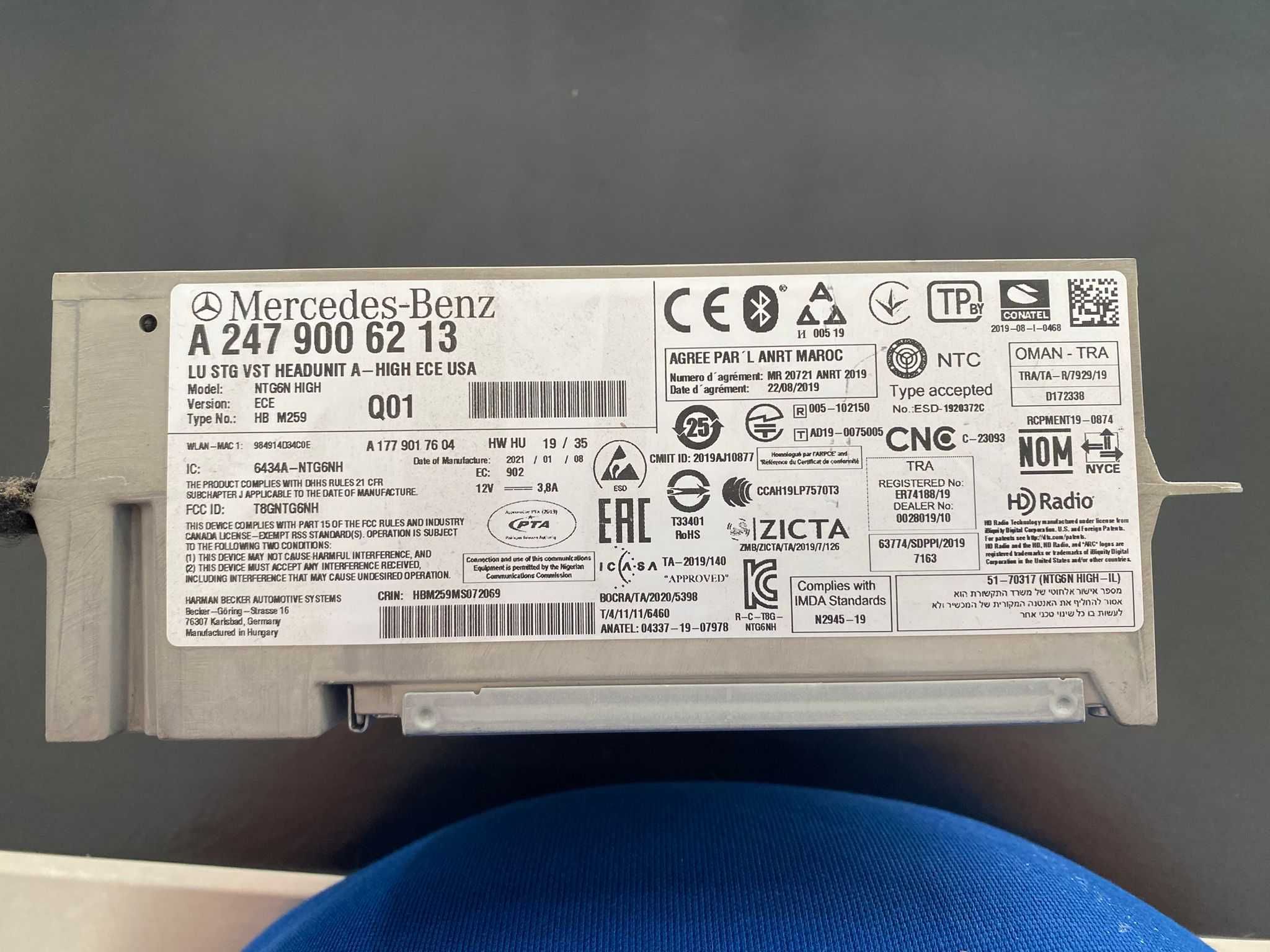 Modulo GPS Auto-Radio Mercedes EQA250  ( preço novo 1600€ )