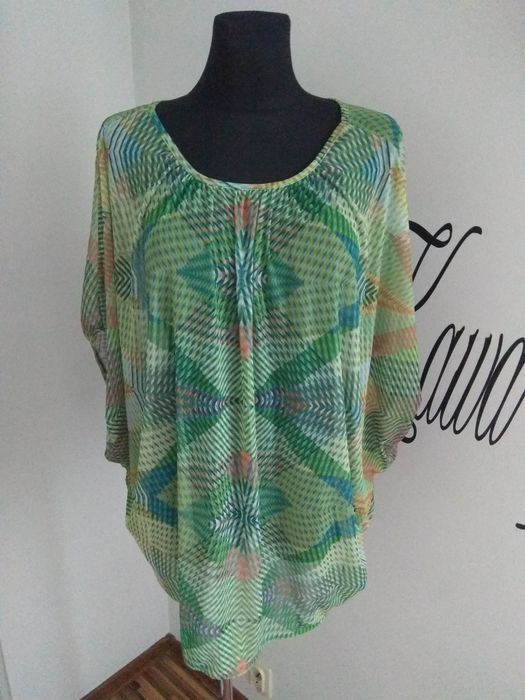 Bluzka damska mgiełka plażówka tunika dla puszystej oversize XL 48 50