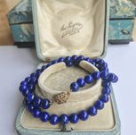 REZERWACJA naszyjnik złoto 14k lapis lazuli 46 cm
