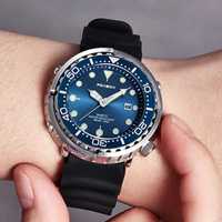 Zegarek męski duży 47mm styl nurka tuńczyk luma datownik pasek silikon