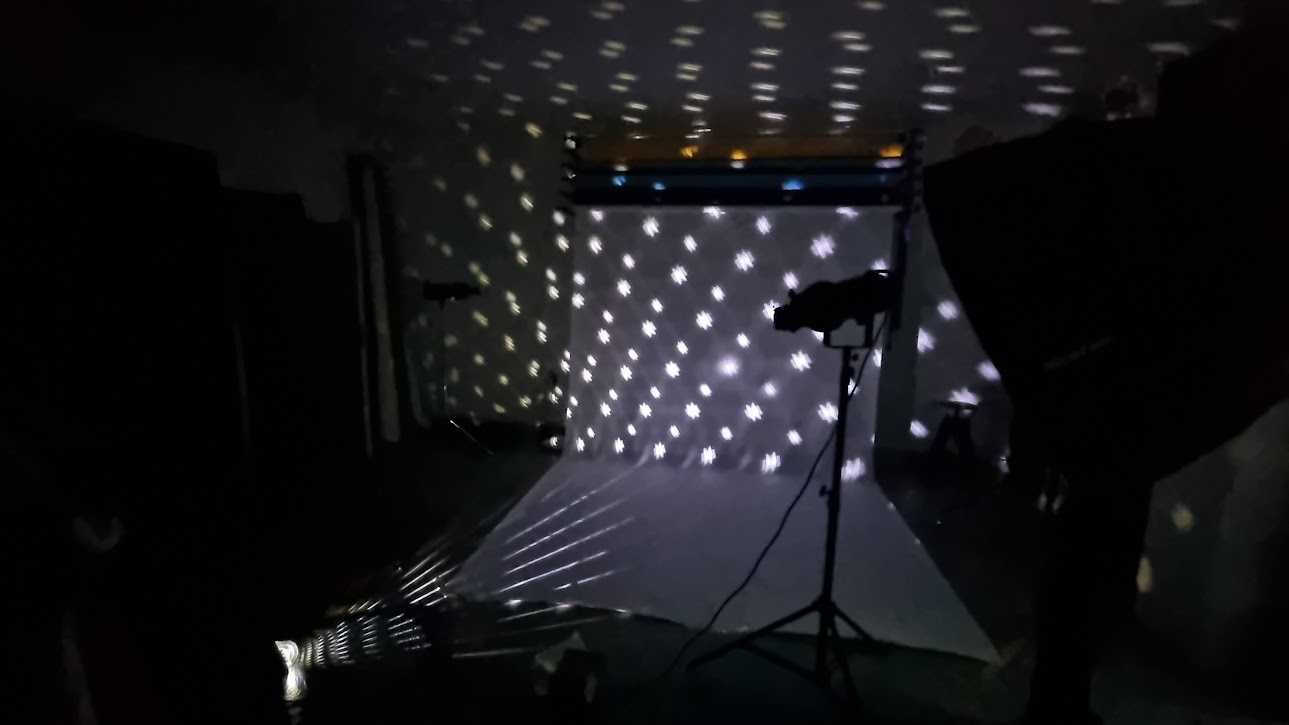 Projektor lampa LED świąteczny śnieżynki, pilot, nowy, MOCNY