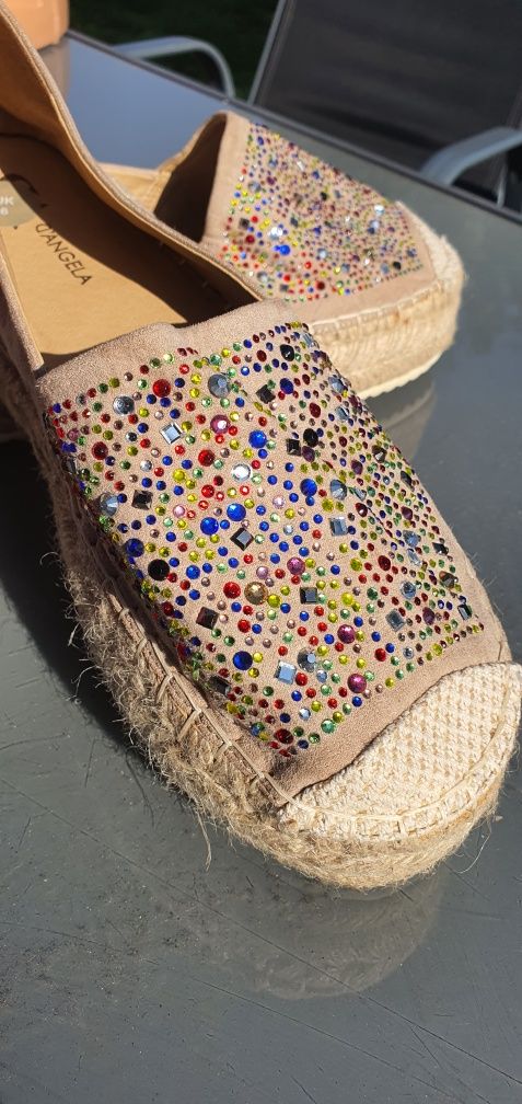 Espadryle na koturnie r39