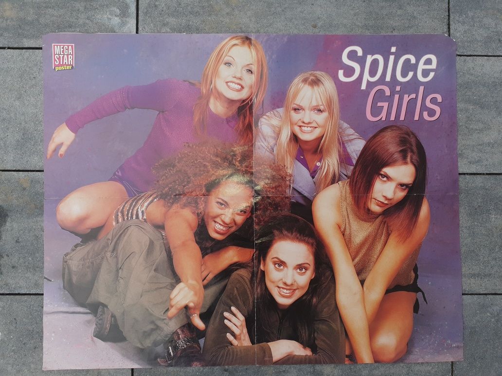 Rozkładany (oldschool) plakat zespołu Spice Girls