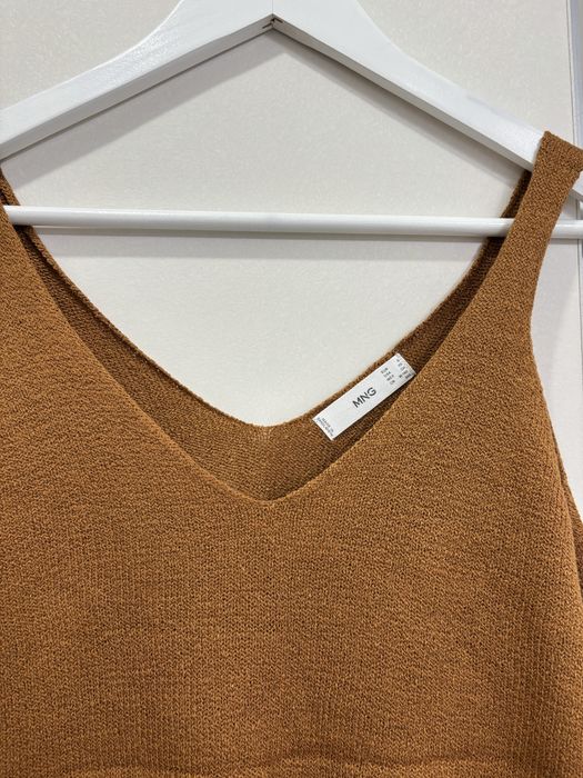 Майка топ mango терракотова