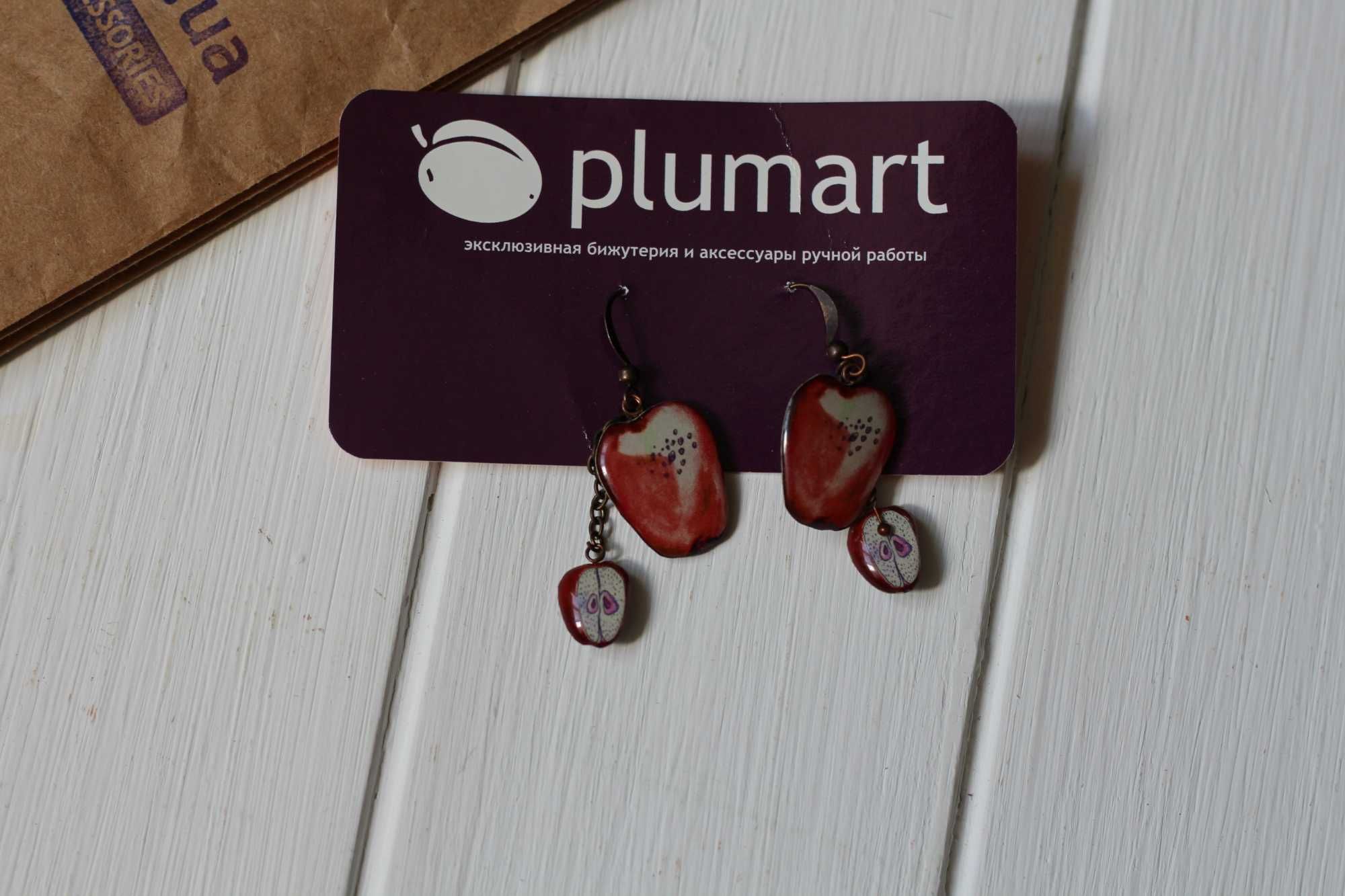 Серьги яблочки от PLUMART