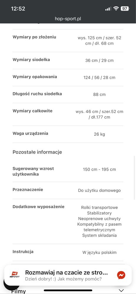 Wioślarz magnetyczny HS-030R Boost