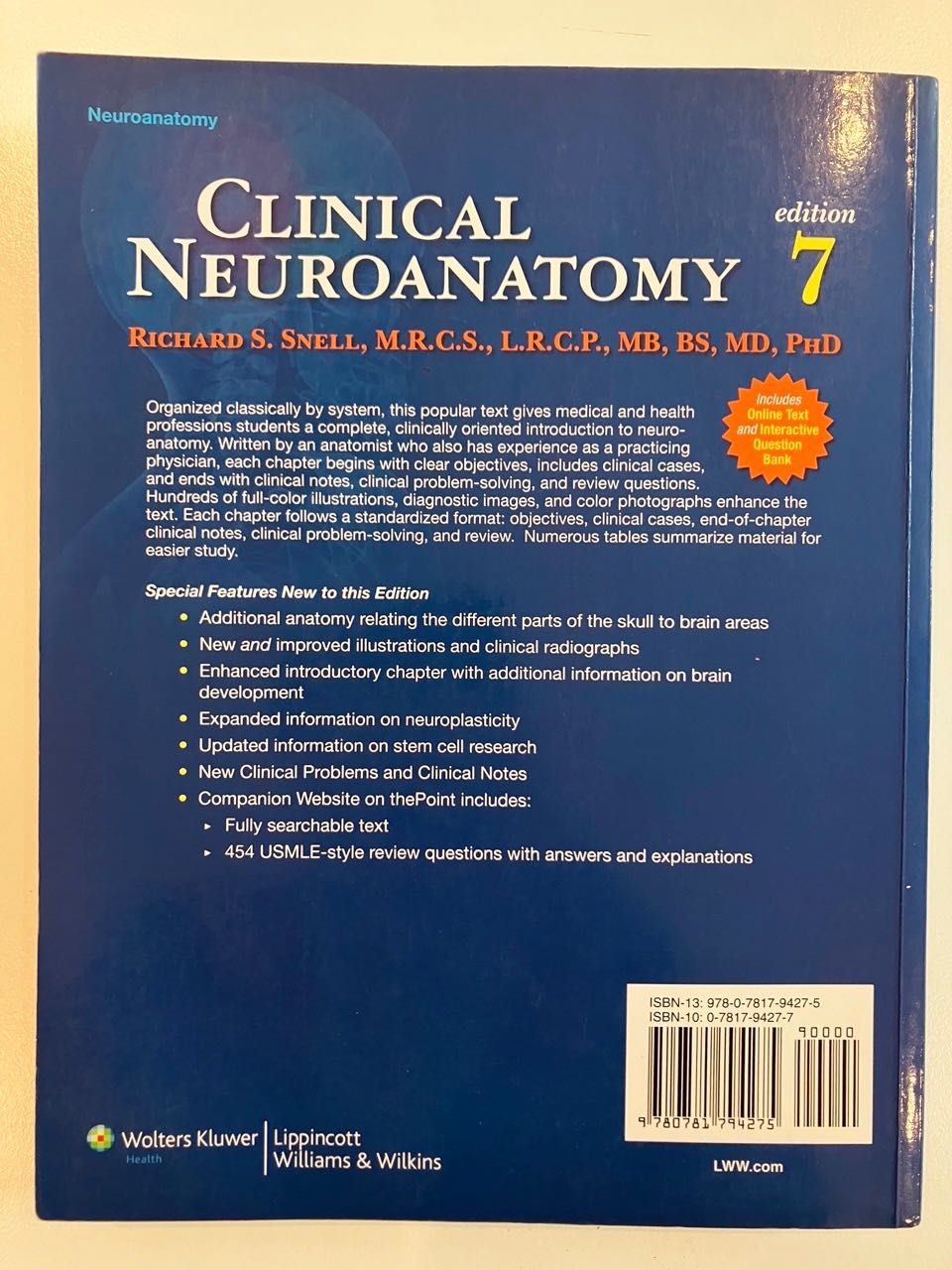 LIVRO Clinical Neuroanatomy - Snell (7.ª edição)