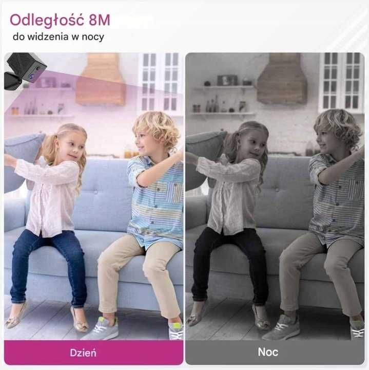 Mini kamera szpiegowska Wi-Fi 4K z detekcją ruchu i noktowizją