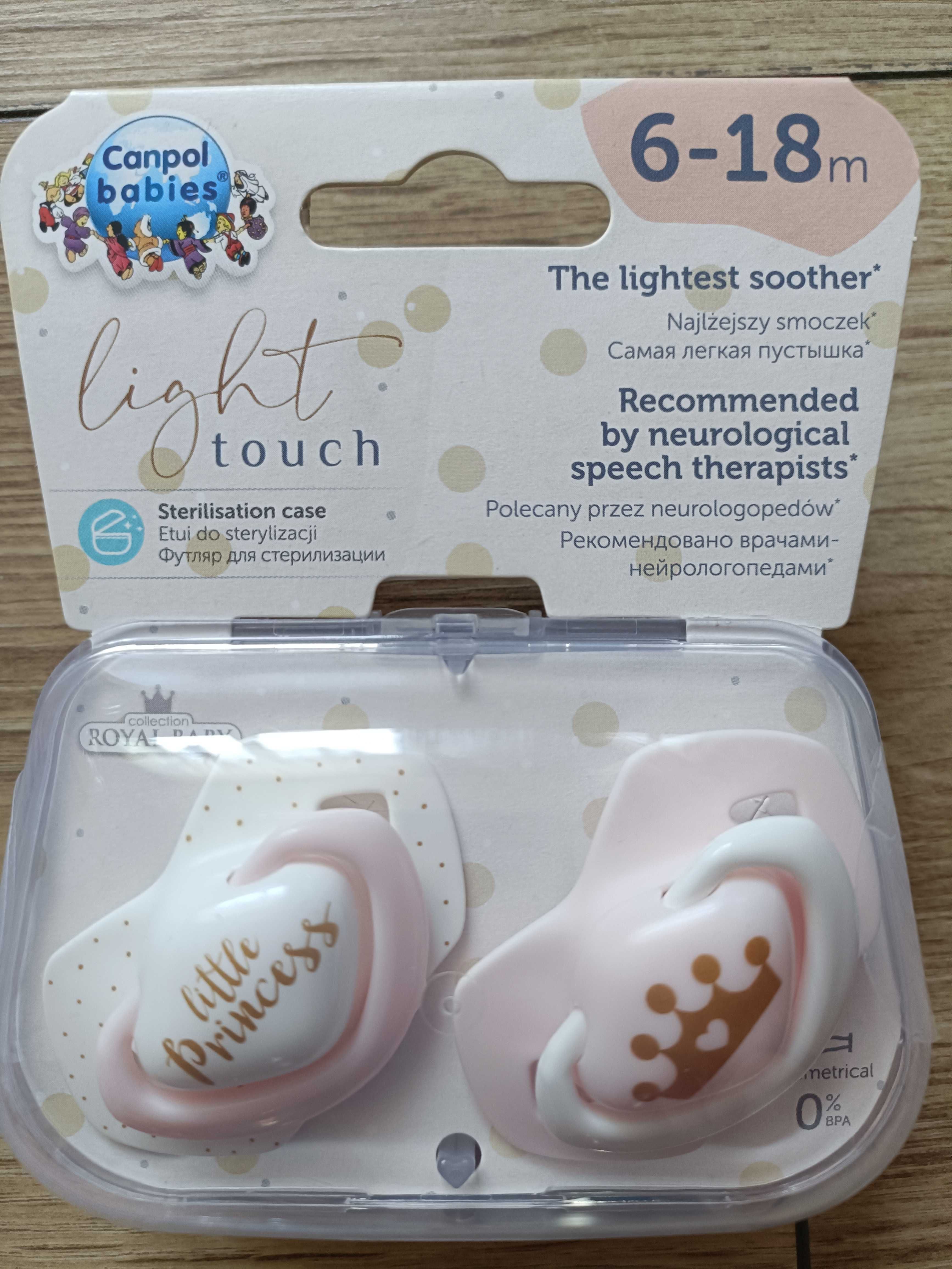 Canpol zestaw smoczków 6-18M ligth touch