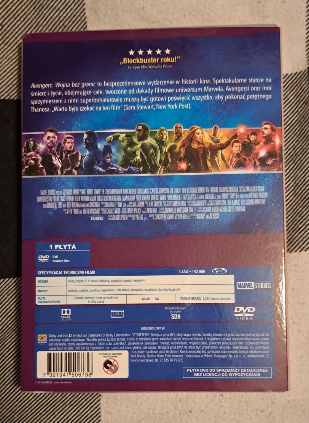 infinity war i endgame dvd