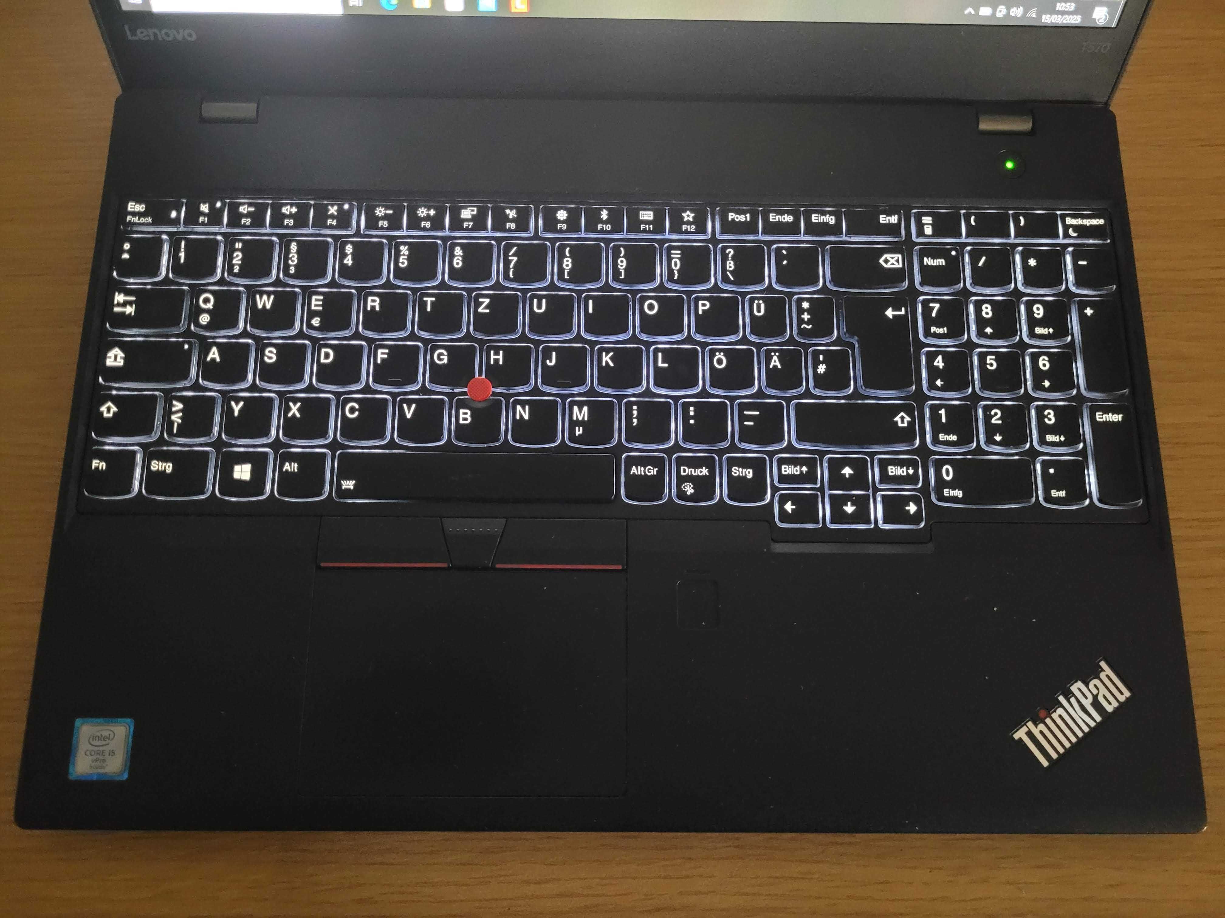 Lenovo ThinkPad T570 i5 / 8GB / 256GB / 15.6" FHD / bateria 24 + 48 Wh