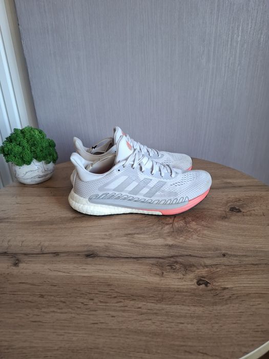 Серые кроссовки Adidas 38р, женские беговые кросовки сетка