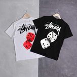 Футболка Stussy Logo футболка на літо стусі (чорна,біла) ТОП якість