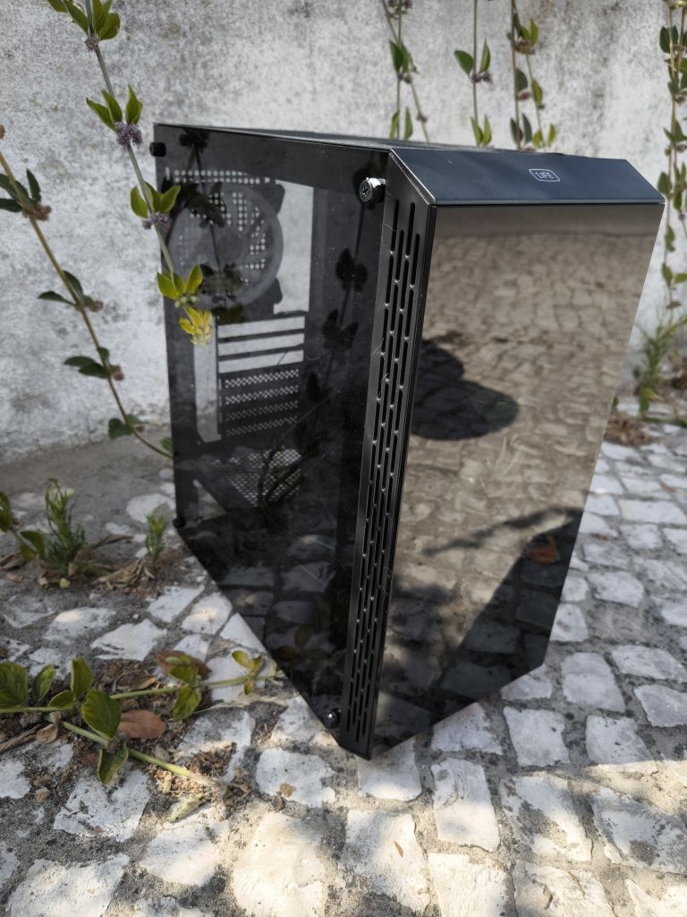 Caixa Extended-ATX 1Life c:bloom RGB Tempered Glass Preta