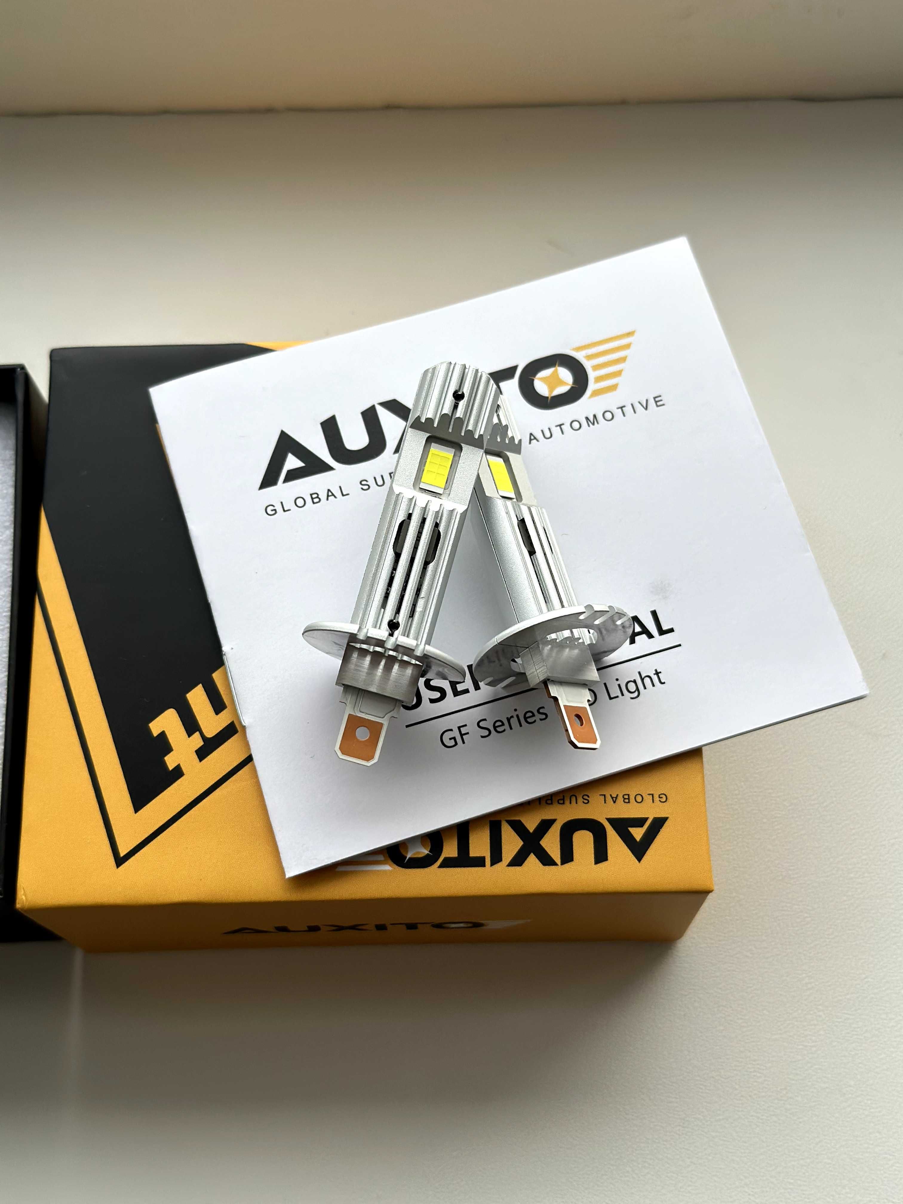 H1 LED лампи AUXITO  6500K 6000Lm CANBUS 2шт авто лампи лед н1