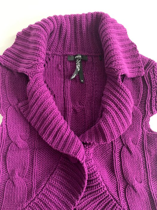 Kamizelka bolerko sweterek sweter zero 34 xs fioletowy