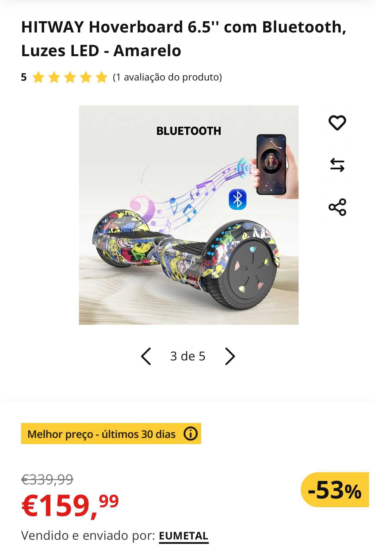 Hoverboard com bluetooth
