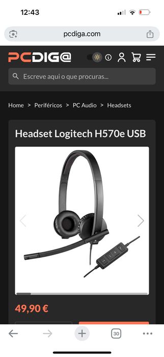 Headphones Logitech  H570e