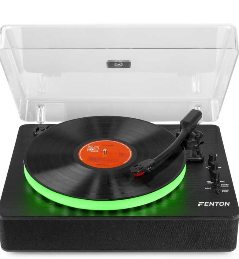 Gramofon RP162LED Fenton wejście/wyjście BT czarny