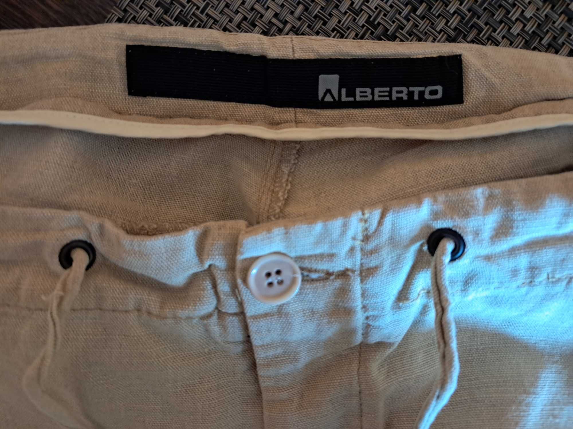 Spodnie lniane Alberto