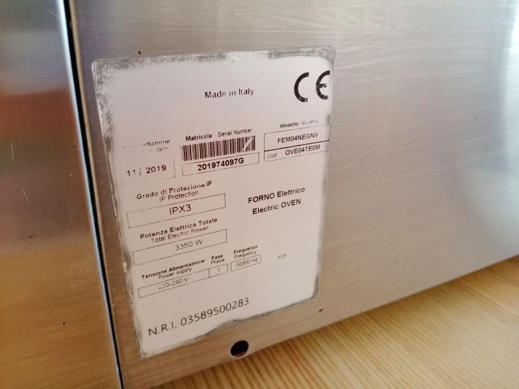 Forno de Convecção Nerone EKO Tecnodom | FEM04NEGNV | Para 4 T