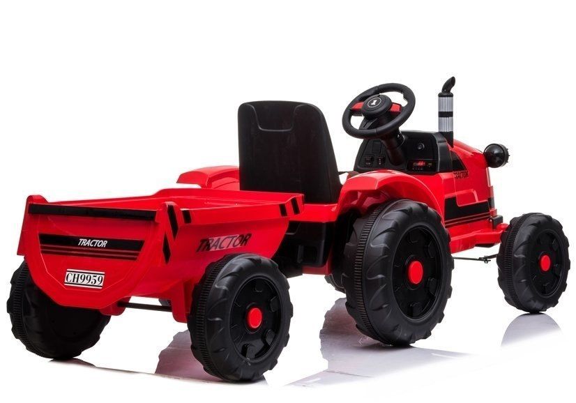 Traktor Na Akumulator Z Przyczepą Ch9959 Czerwony