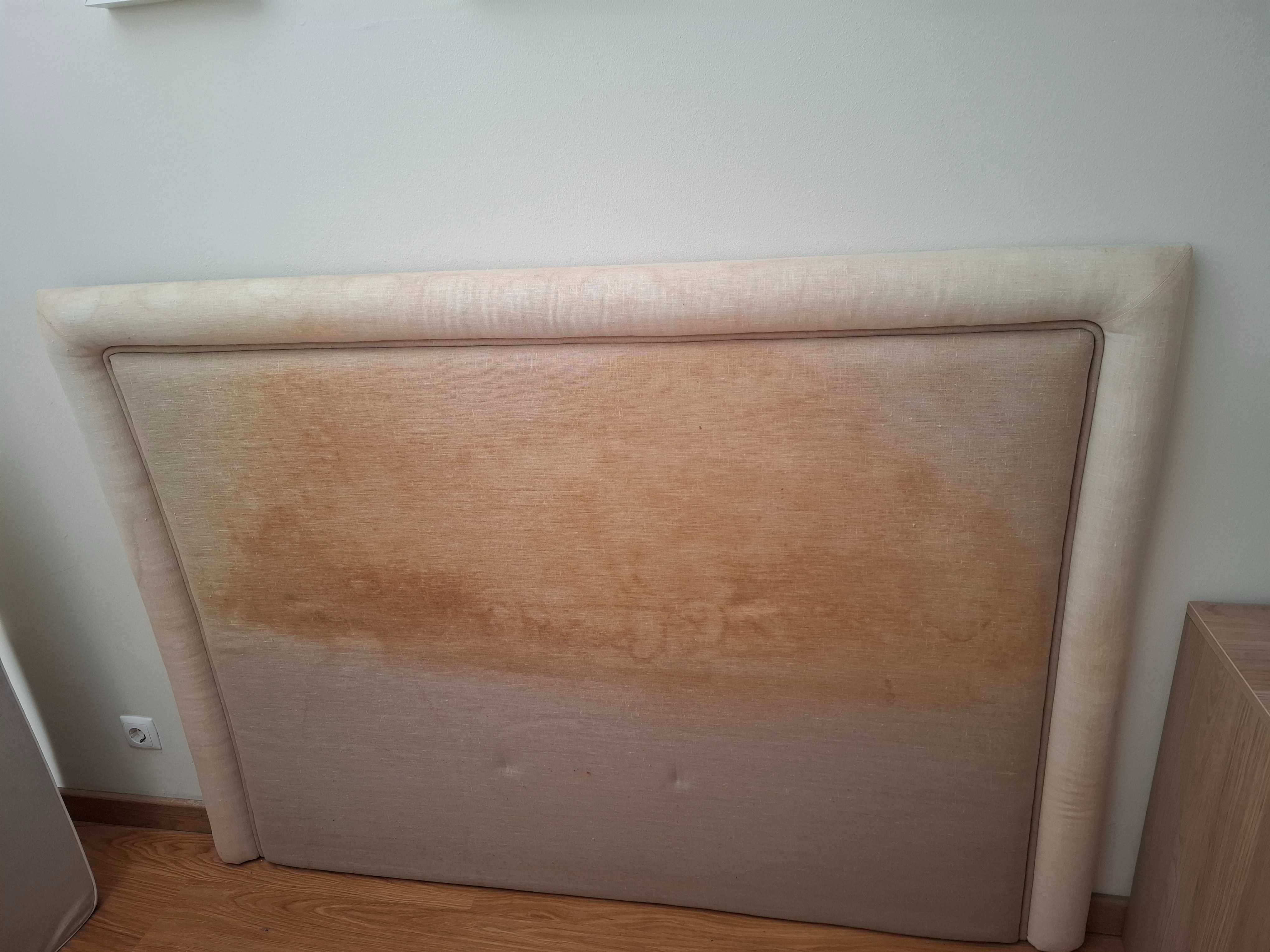 Cabeceira de cama tecido de linho