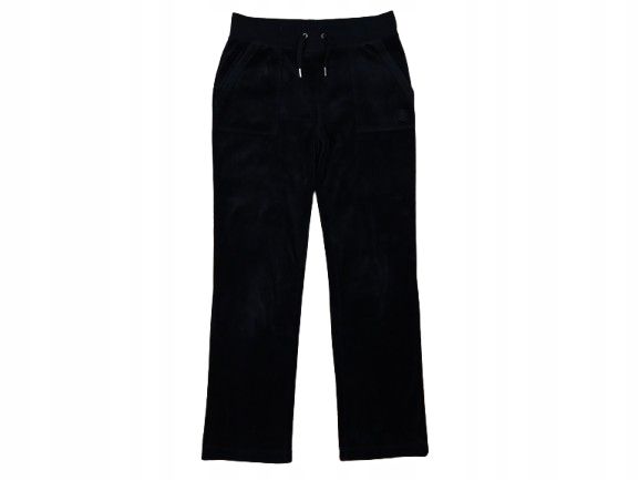 JUICY COUTURE Spodnie Welurowe Damskie Czarne r. S