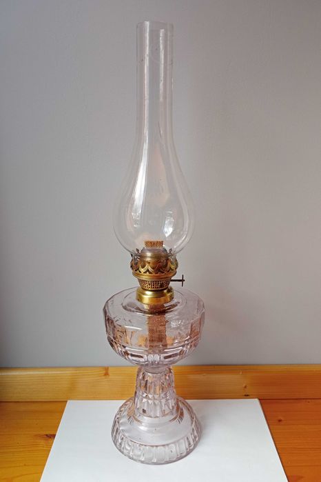lampa naftowa L&B Lampeur Bernard XIX wiek Belgia